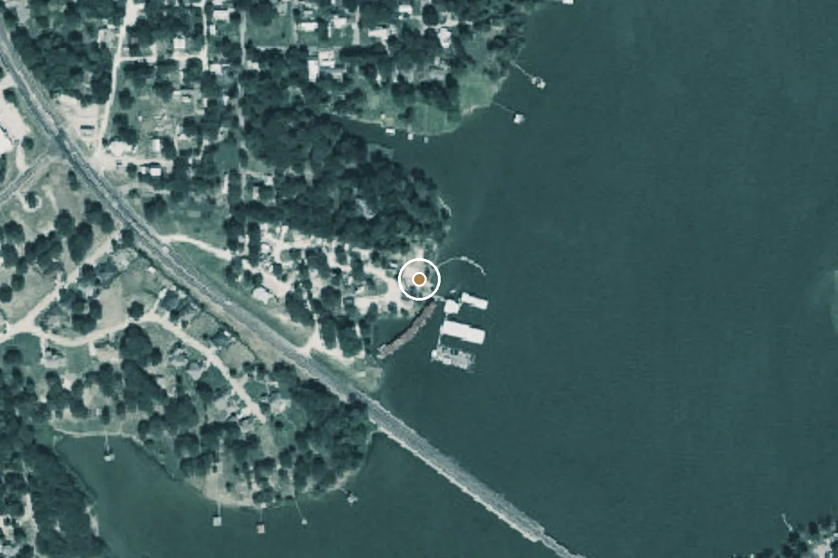 Aerial view of Lake Tawakoni Boat Ramp
