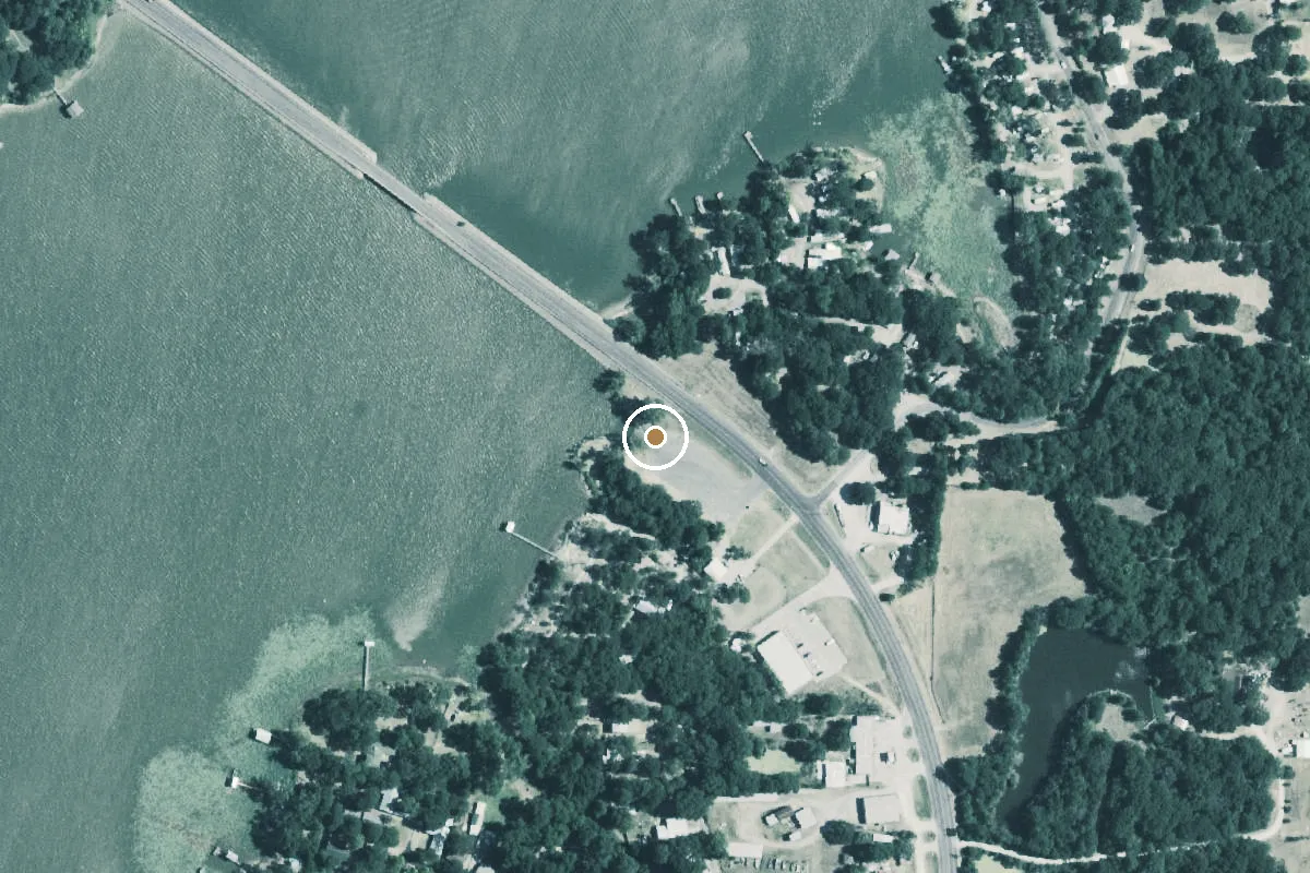 Aerial view of Lake Tawakoni Boat Ramp