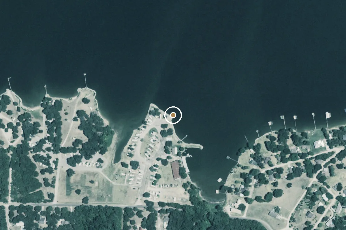 Aerial view of Lake Tawakoni Boat Ramp