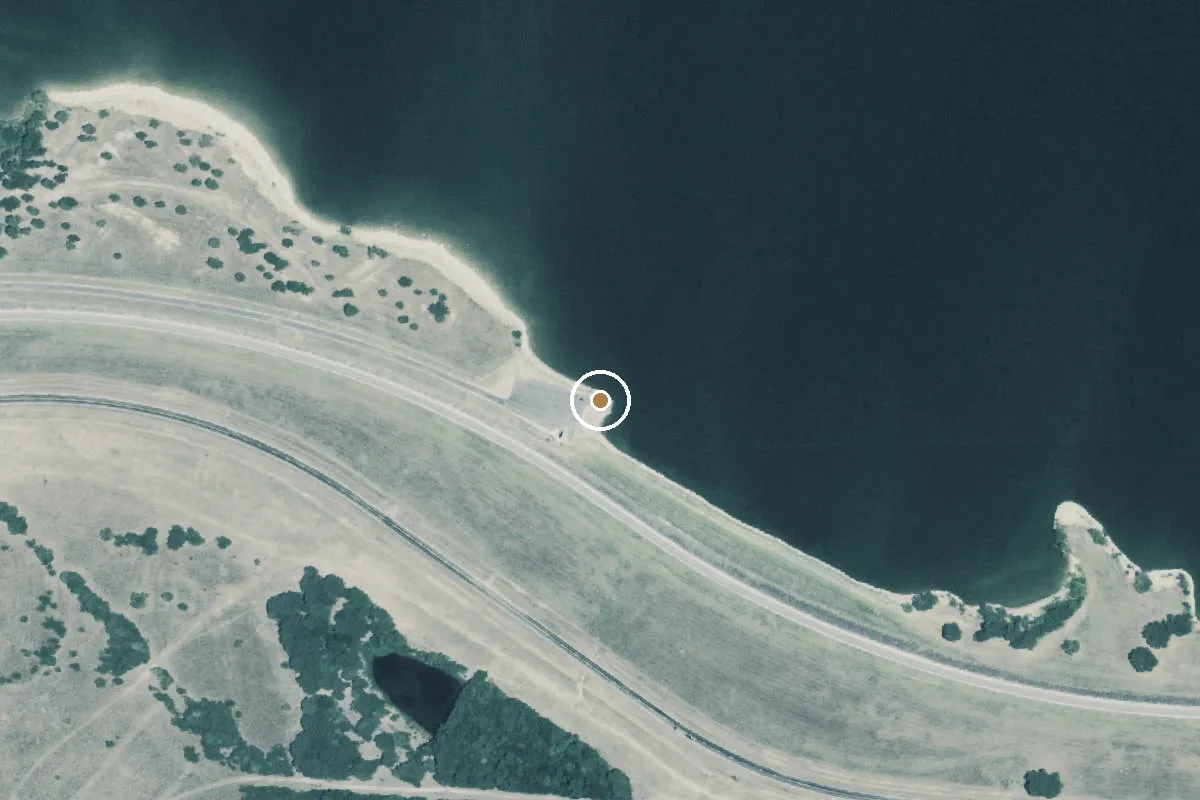 Aerial view of Lake Tawakoni Boat Ramp