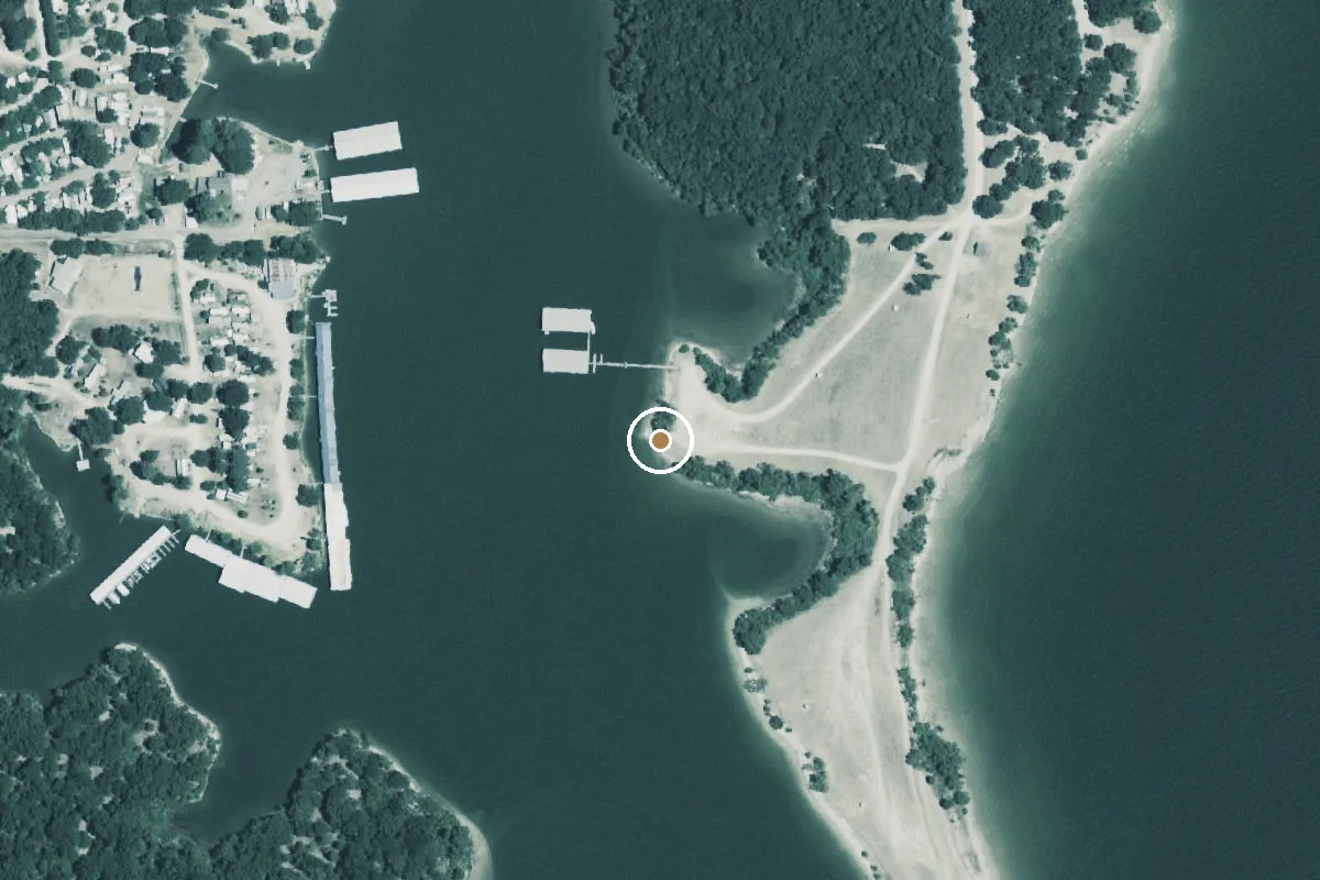 Aerial view of Lake Tawakoni Boat Ramp