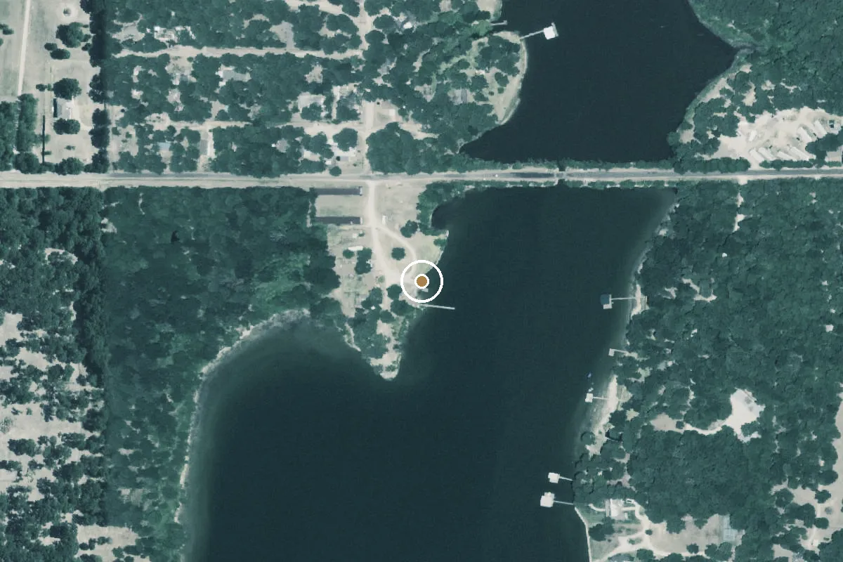 Aerial view of Lake Tawakoni Boat Ramp