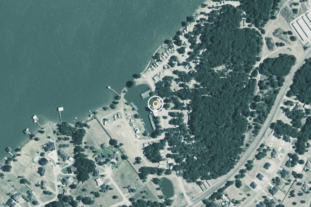 Aerial view of Lake Tawakoni Boat Ramp