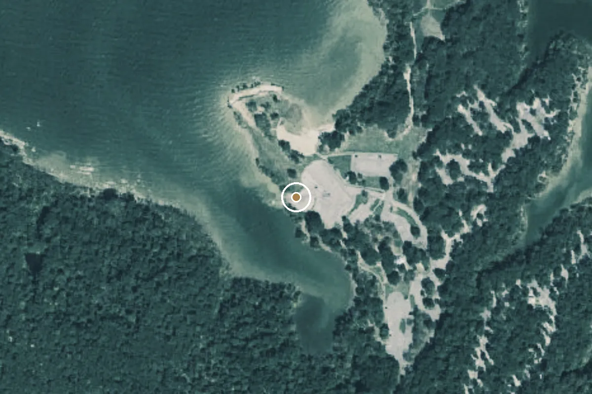 Aerial view of Lake Tawakoni State Park Boat Ramp