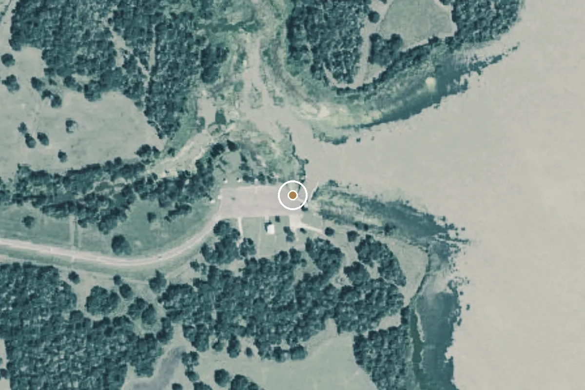 Aerial view of Lake Texana Boat Ramp