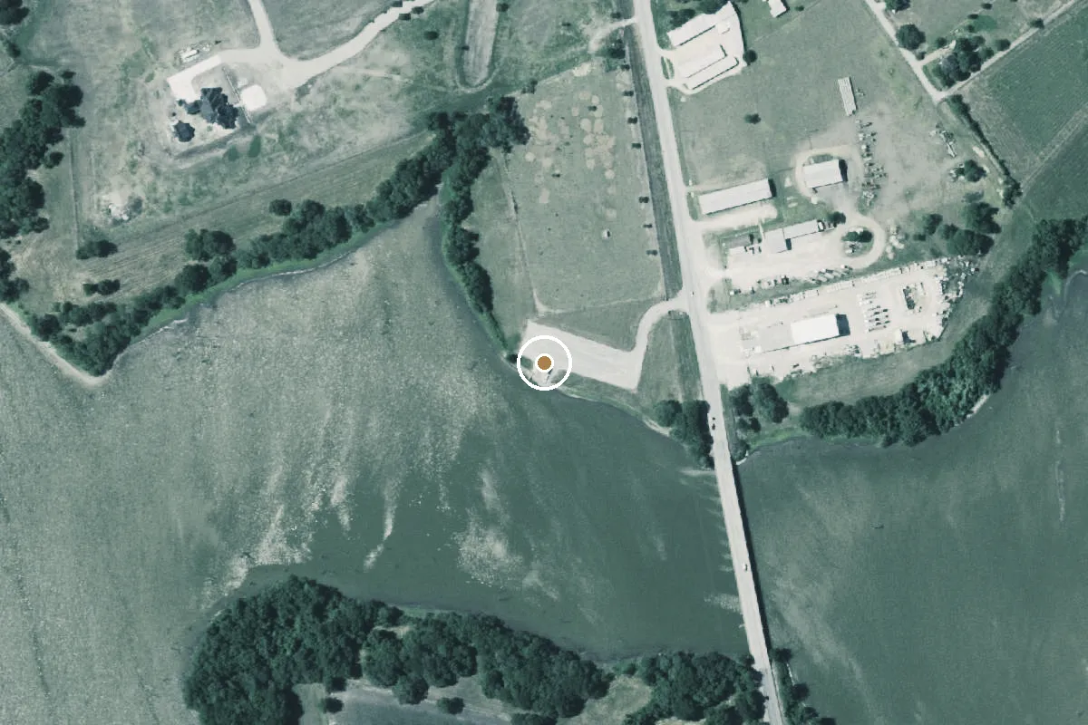 Aerial view of Lake Texana Boat Ramp