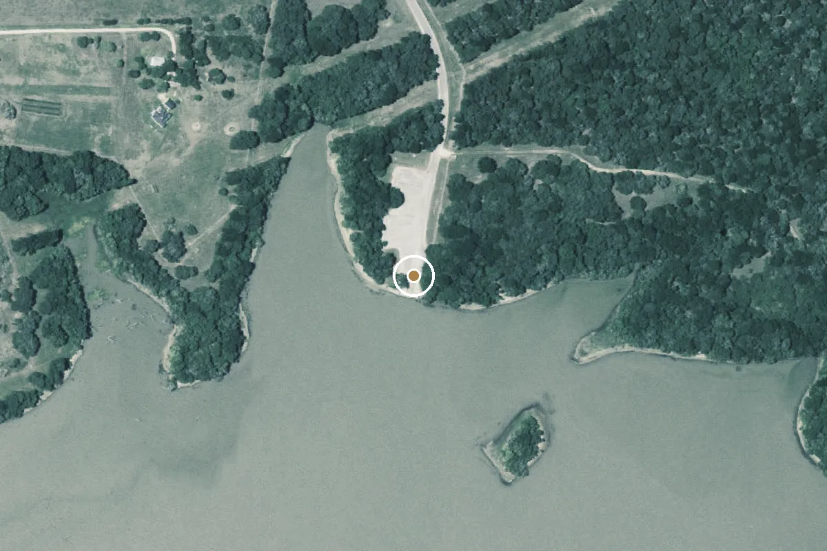 Aerial view of Lake Texana Boat Ramp