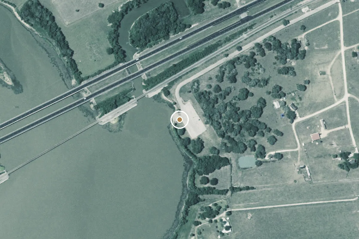 Aerial view of Lake Texana Boat Ramp