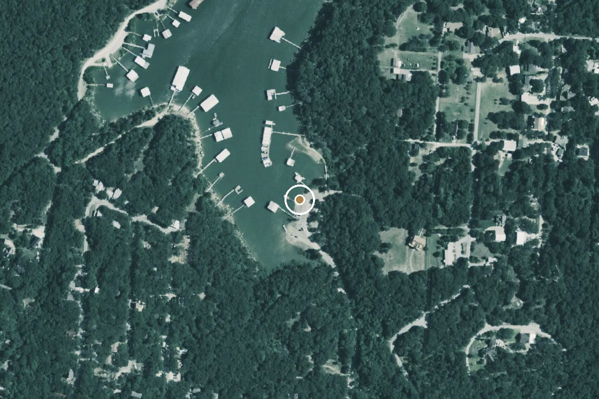 Aerial view of Lake Texoma Boat Ramp