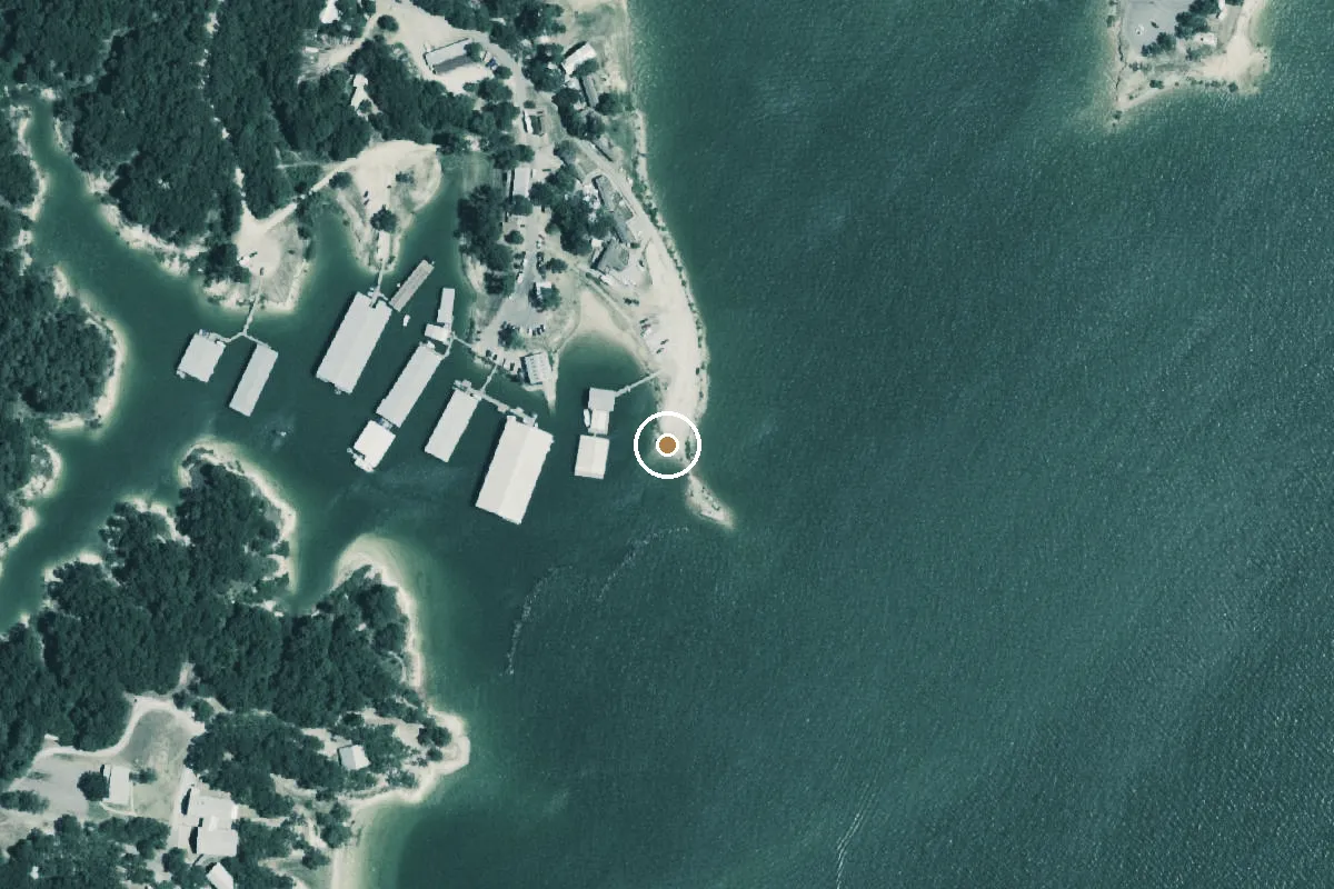 Aerial view of Lake Texoma Boat Ramp