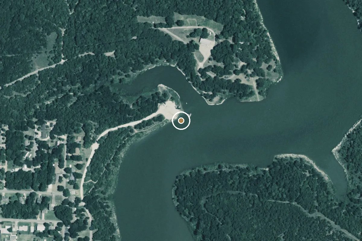 Aerial view of Lake Texoma Boat Ramp
