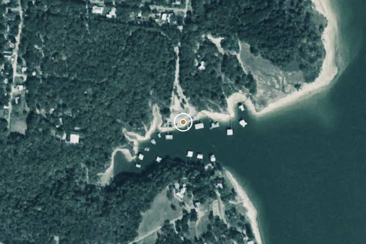Aerial view of Lake Texoma Boat Ramp