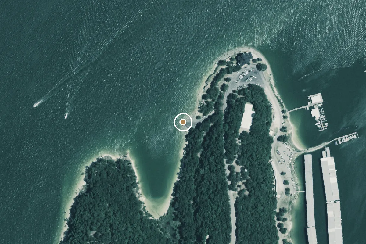 Aerial view of Lake Texoma Boat Ramp