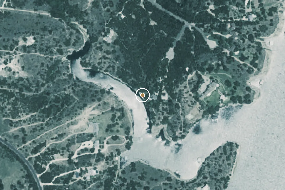 Aerial view of Lake Travis Boat Ramp