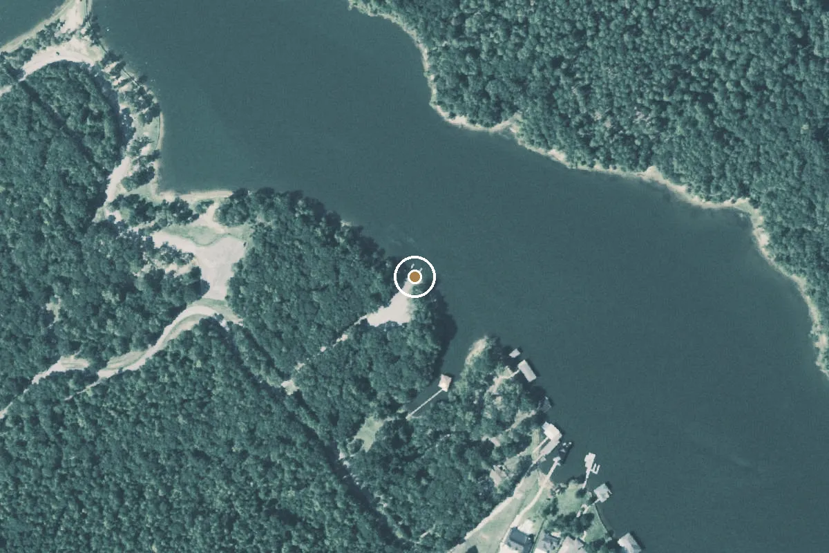 Aerial view of Lake Tyler Boat Ramp