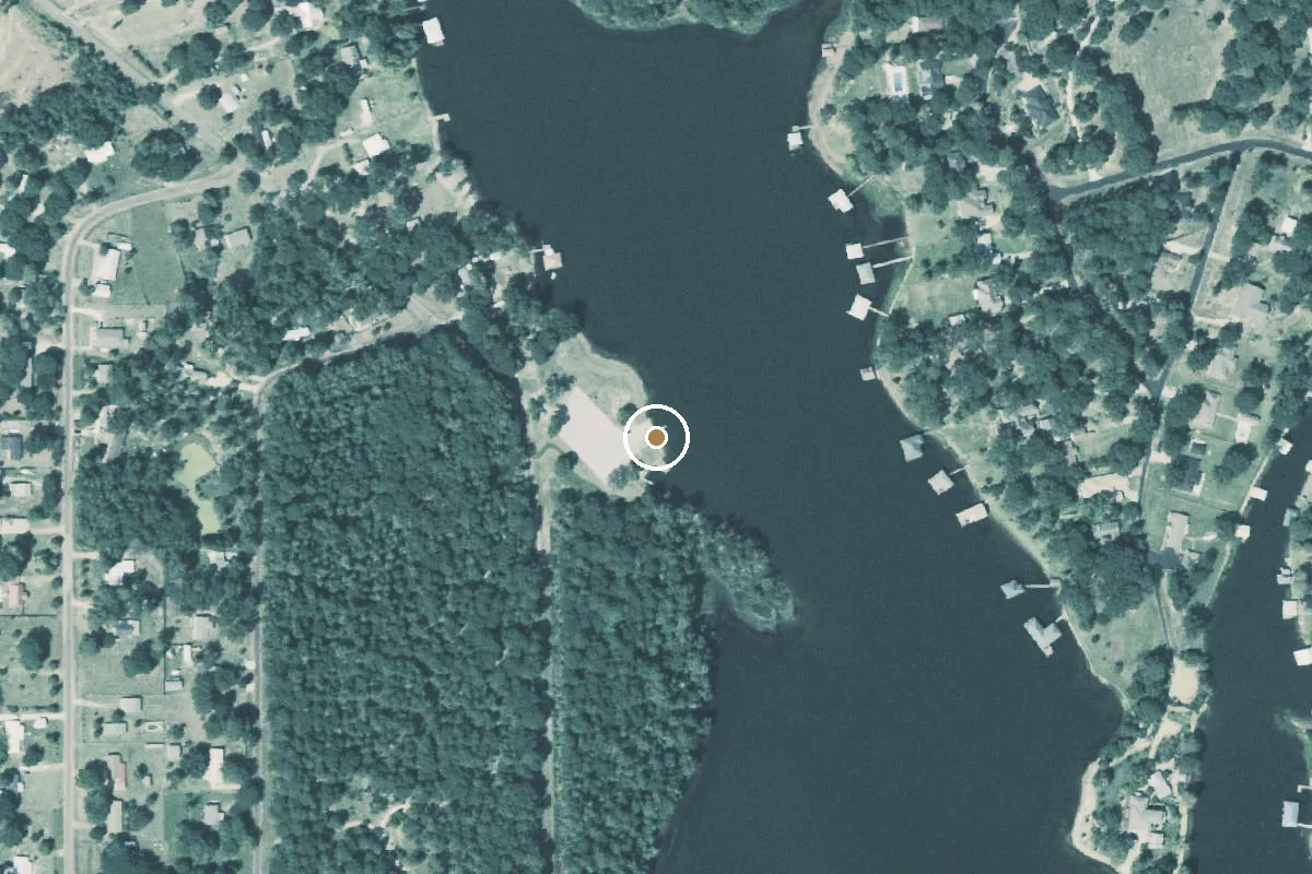 Aerial view of Lake Tyler Boat Ramp