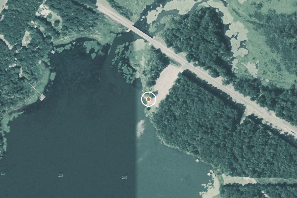 Aerial view of Lake Tyler Boat Ramp