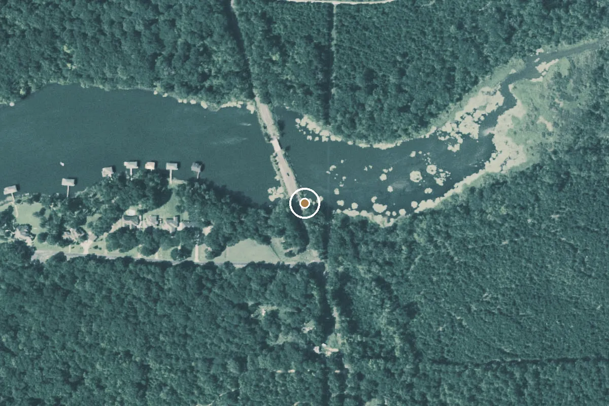 Aerial view of Lake Tyler Boat Ramp