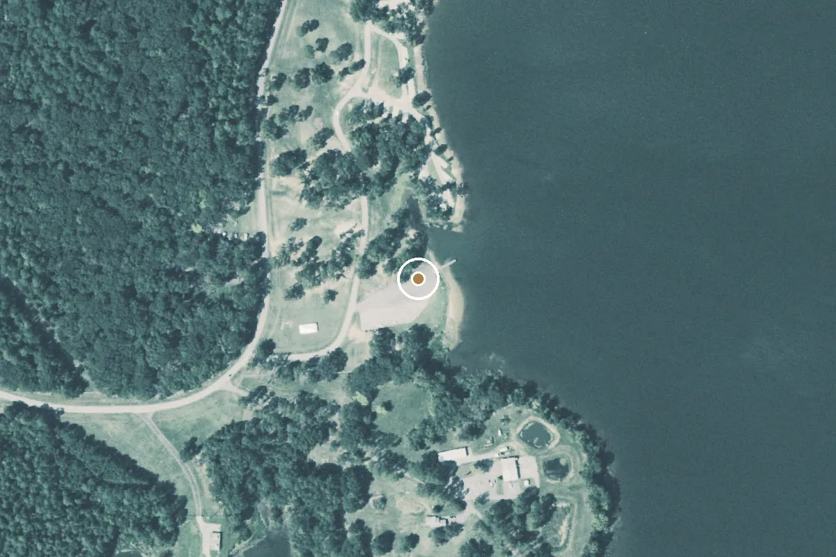 Aerial view of Lake Tyler Boat Ramp