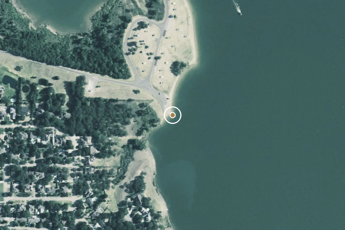 Aerial view of Lake View Park Boat Ramp