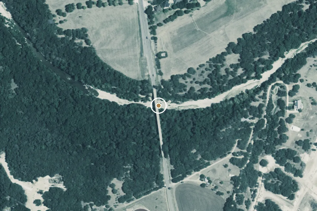 Aerial view of Lake Waco Boat Ramp