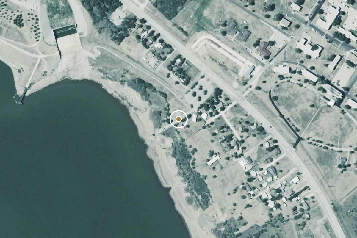 Aerial view of Lake Wichita Boat Ramp