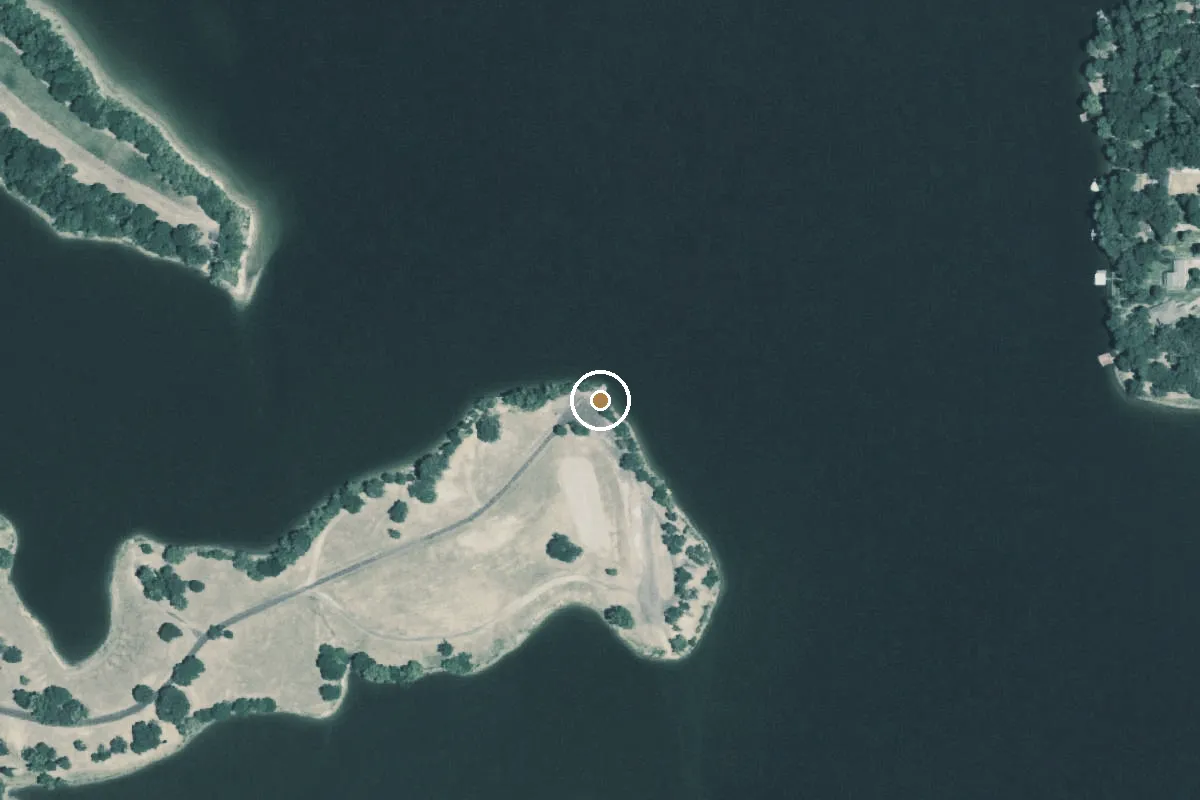 Aerial view of Lake Winnsboro Boat Ramp
