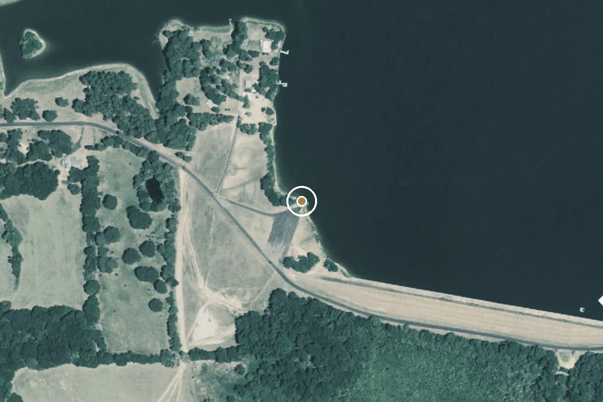 Aerial view of Lake Winnsboro Boat Ramp