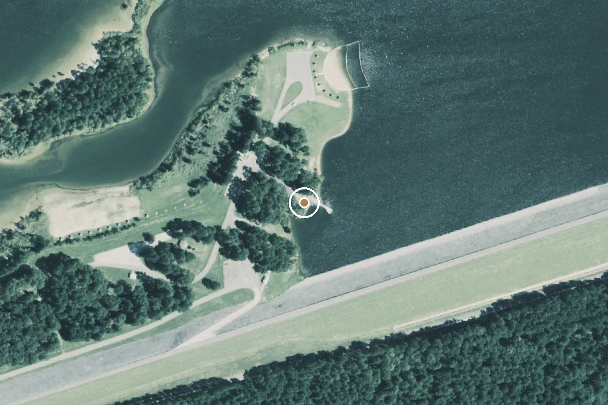 Aerial view of Lakeside Park Boat Ramp