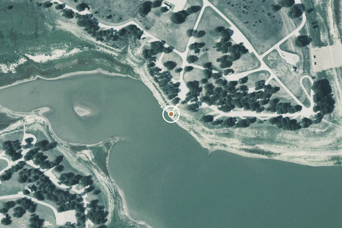 Aerial view of Lakeside Park Boat Ramp