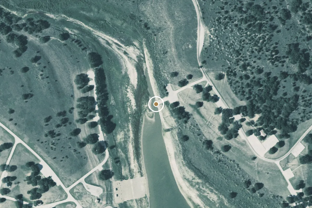 Aerial view of Lakeside Park Boat Ramp