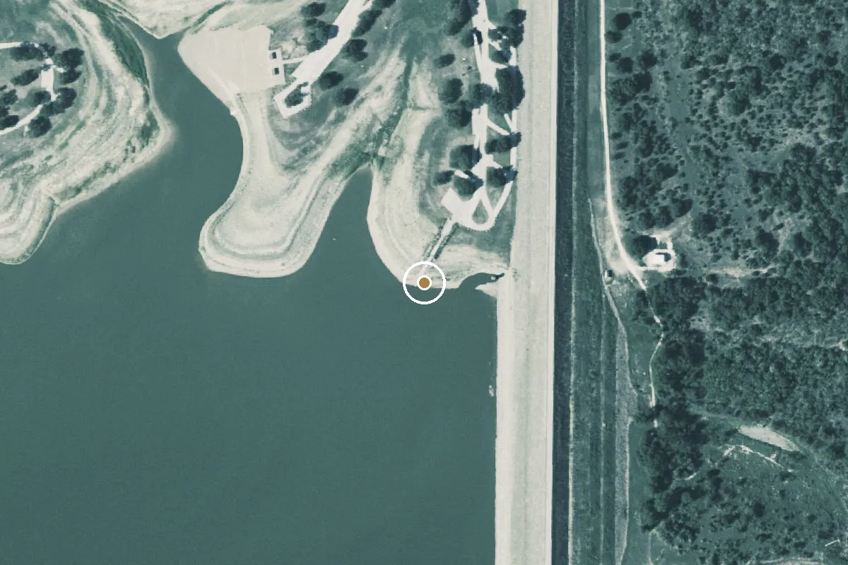 Aerial view of Lakeside Park Boat Ramp