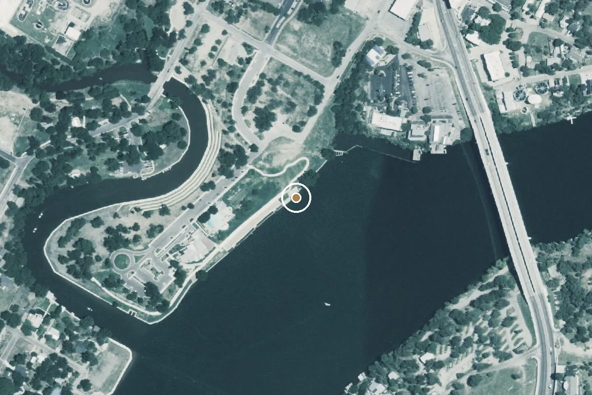 Aerial view of Lakeside Park Boat Ramp