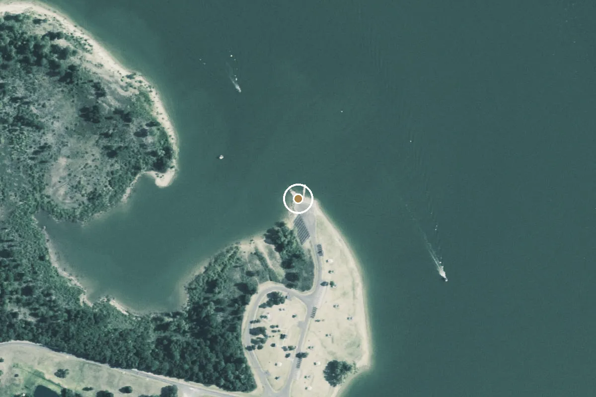Aerial view of Lakeview Boat Ramp North