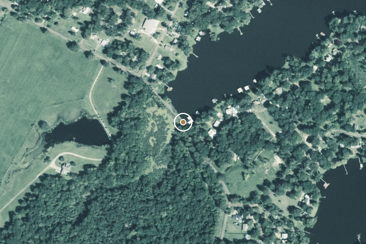 Aerial view of Lakw Murvaul Boat Ramp