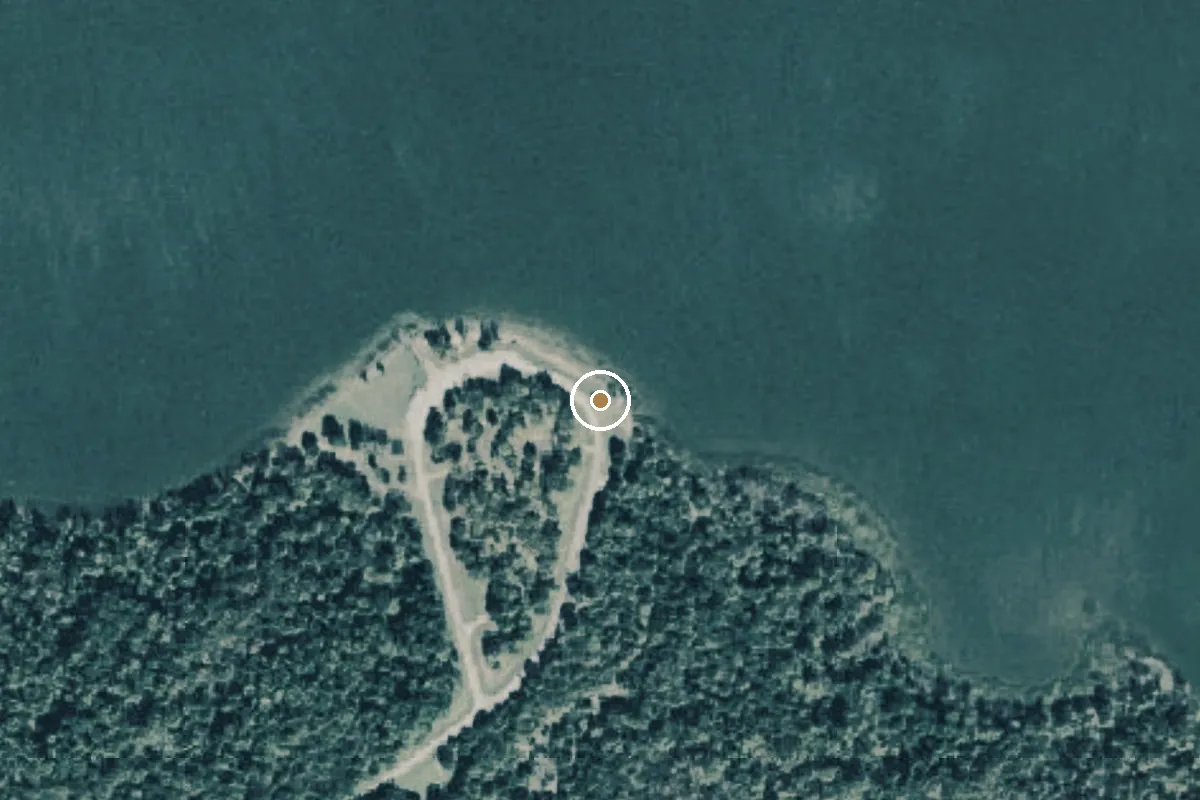 Aerial view of Lamar Point Boat Ramp