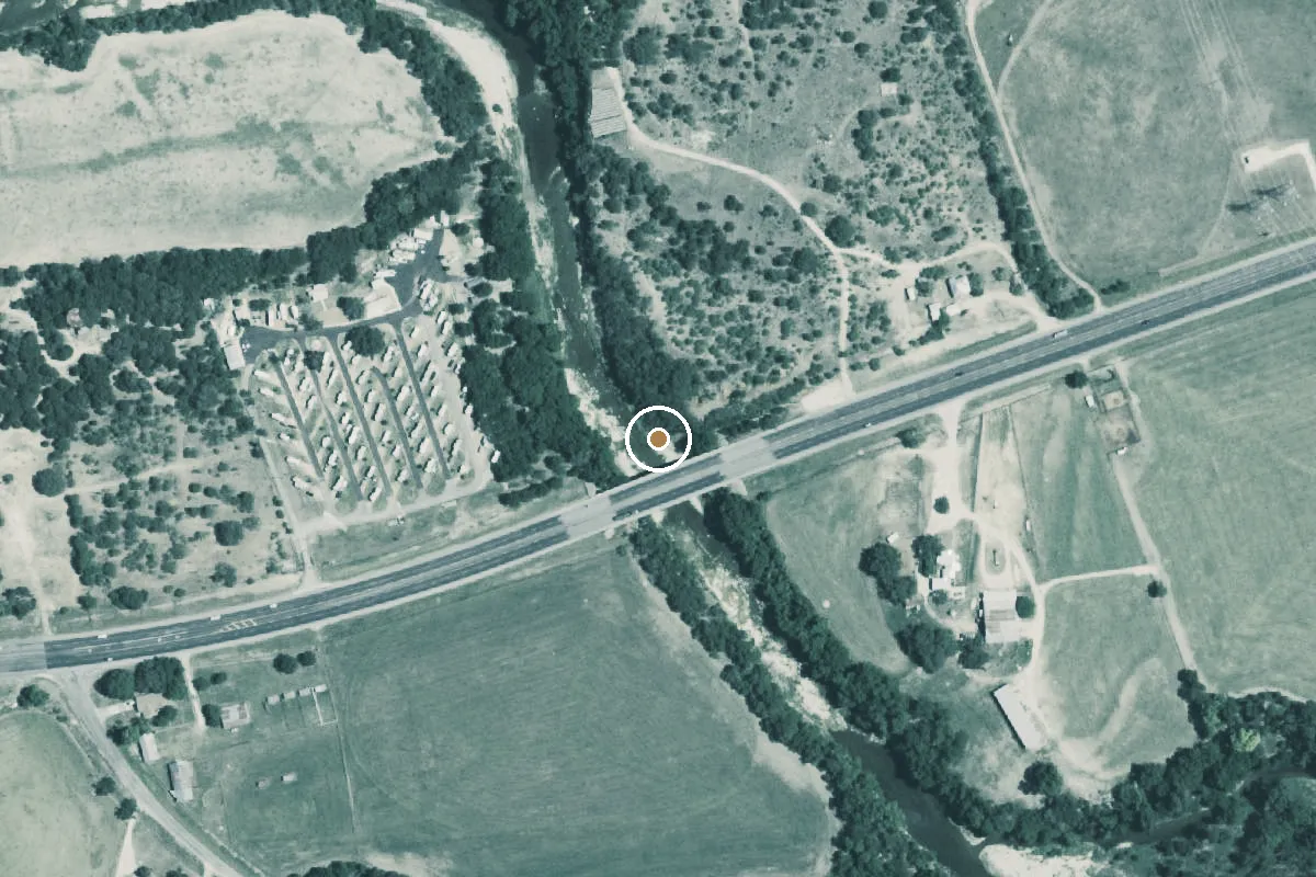 Aerial view of Lampasas River Boat Ramp