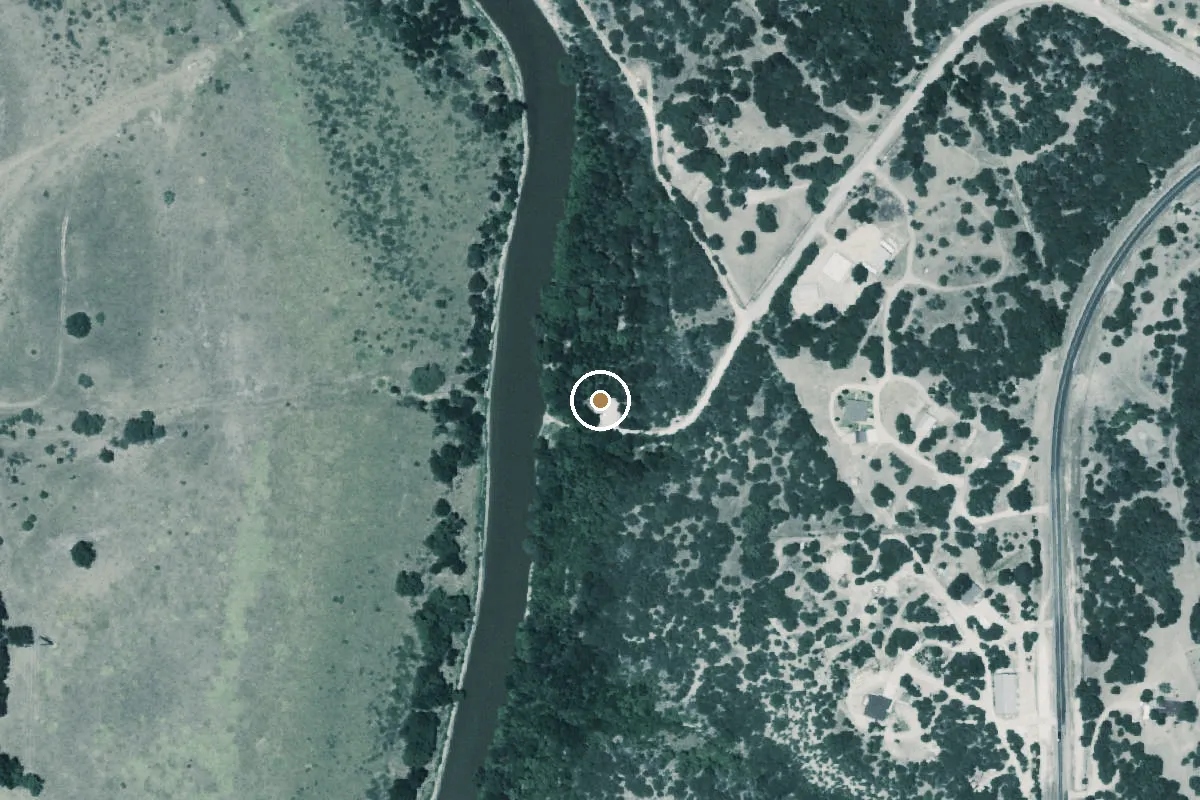 Aerial view of Lampasas River Boat Ramp