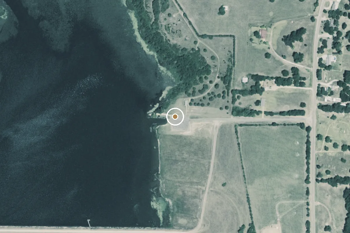 Aerial view of Langford Lake Boat Ramp