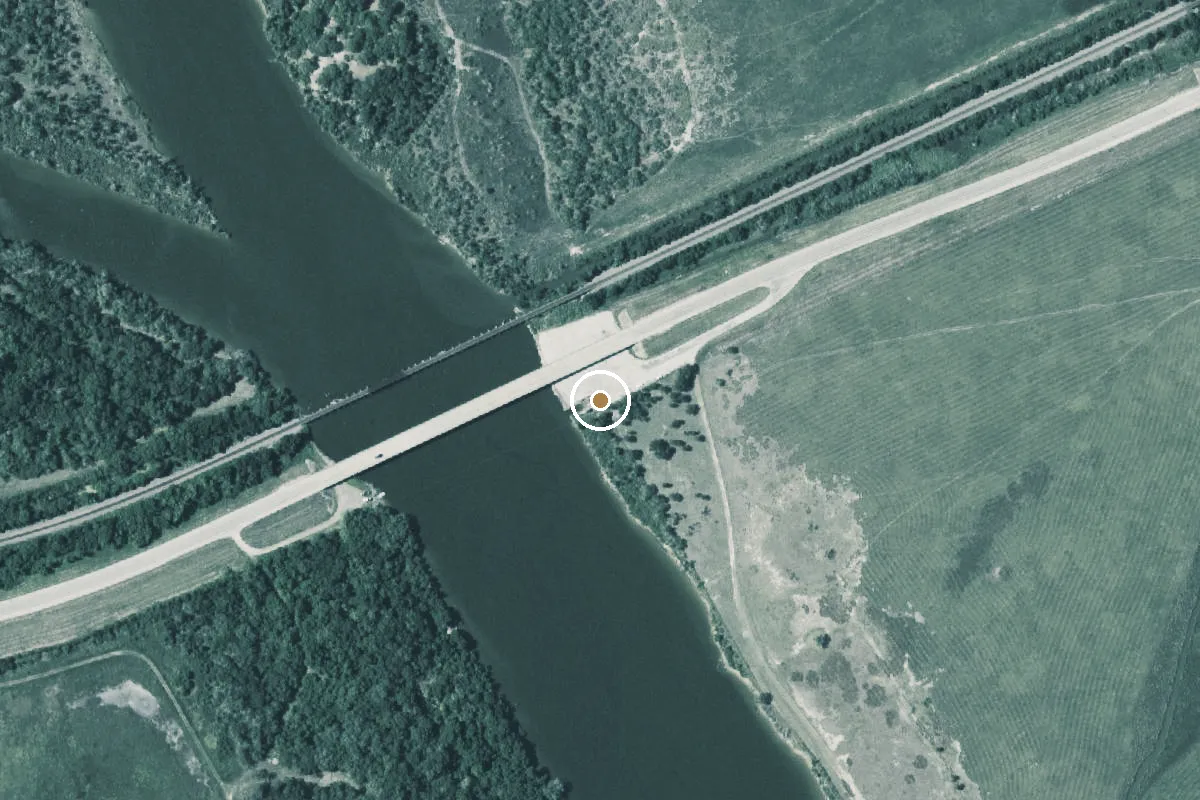 Aerial view of Lavaca River Boat Ramp