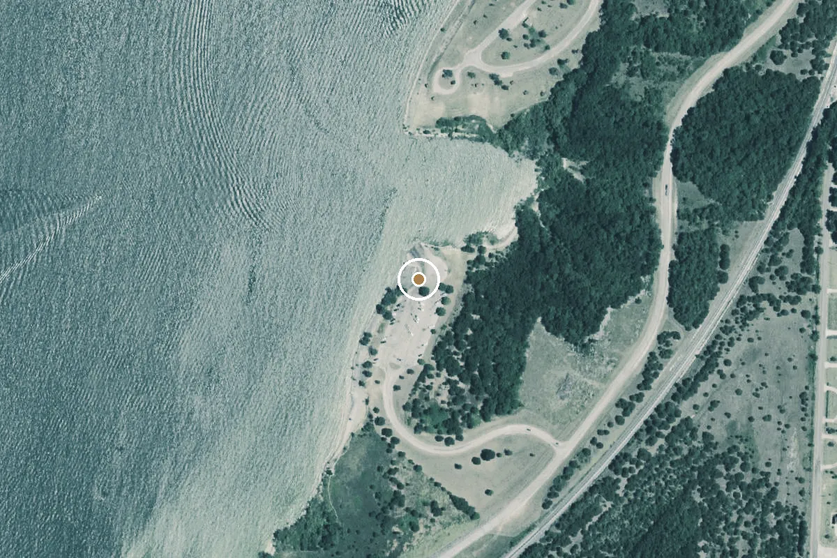 Aerial view of Lavonia Park Boat Ramp