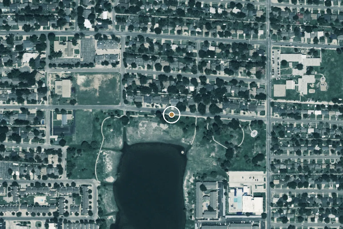 Aerial view of Leftwich Park Boat Ramp