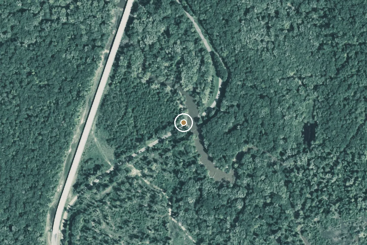 Aerial view of Little Cypress Creek Boat Ramp