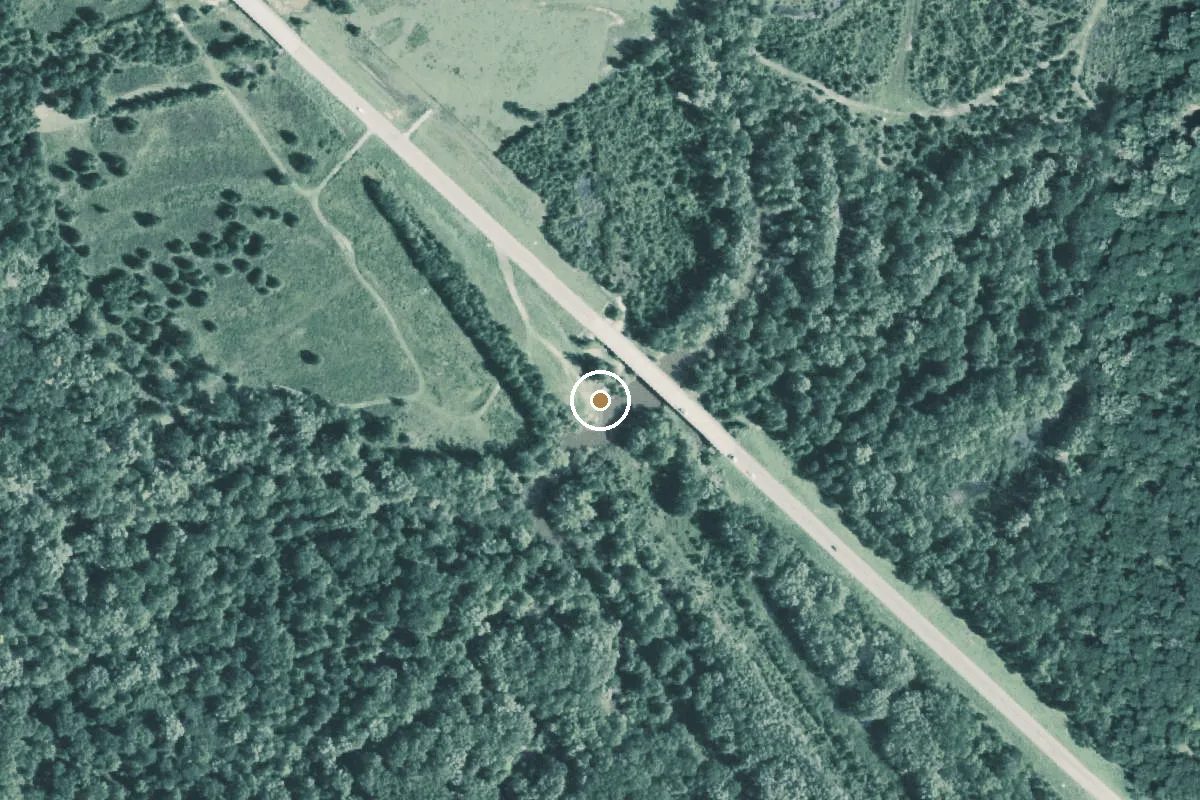 Aerial view of Little Cypress Creek Boat Ramp