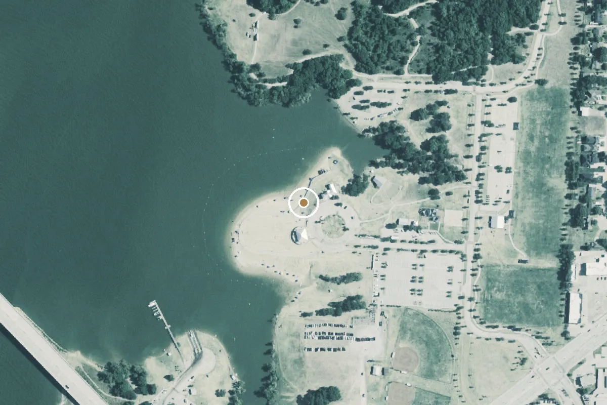 Aerial view of Little Elm Park Boat Ramp