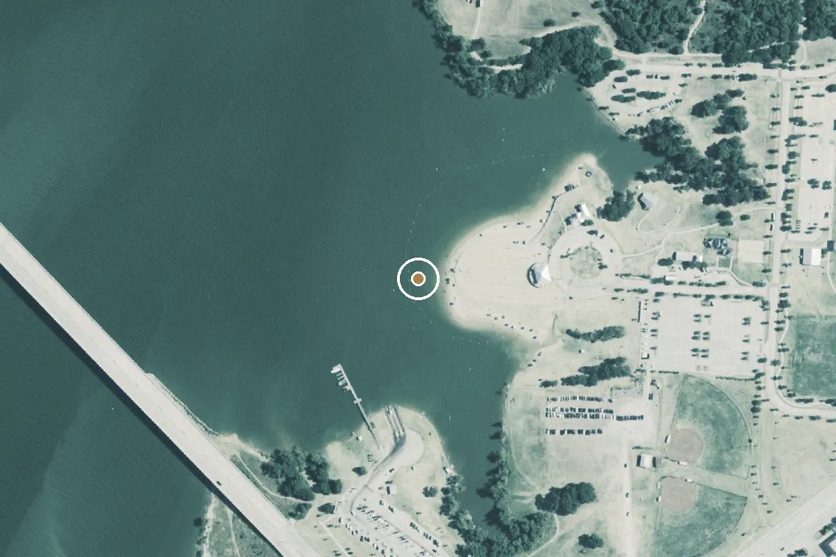 Aerial view of Little Elm Park Boat Ramp