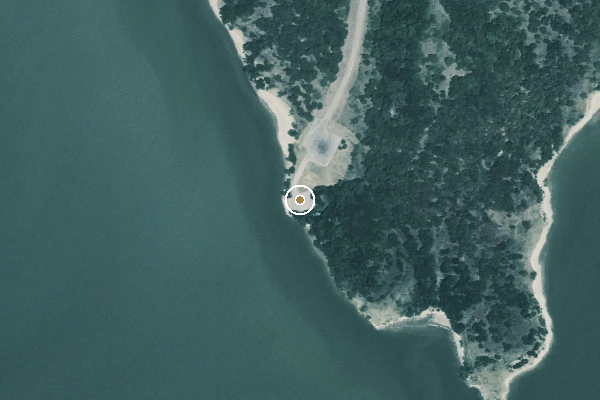 Aerial view of Little Mustang Creek Park Boat Ramp