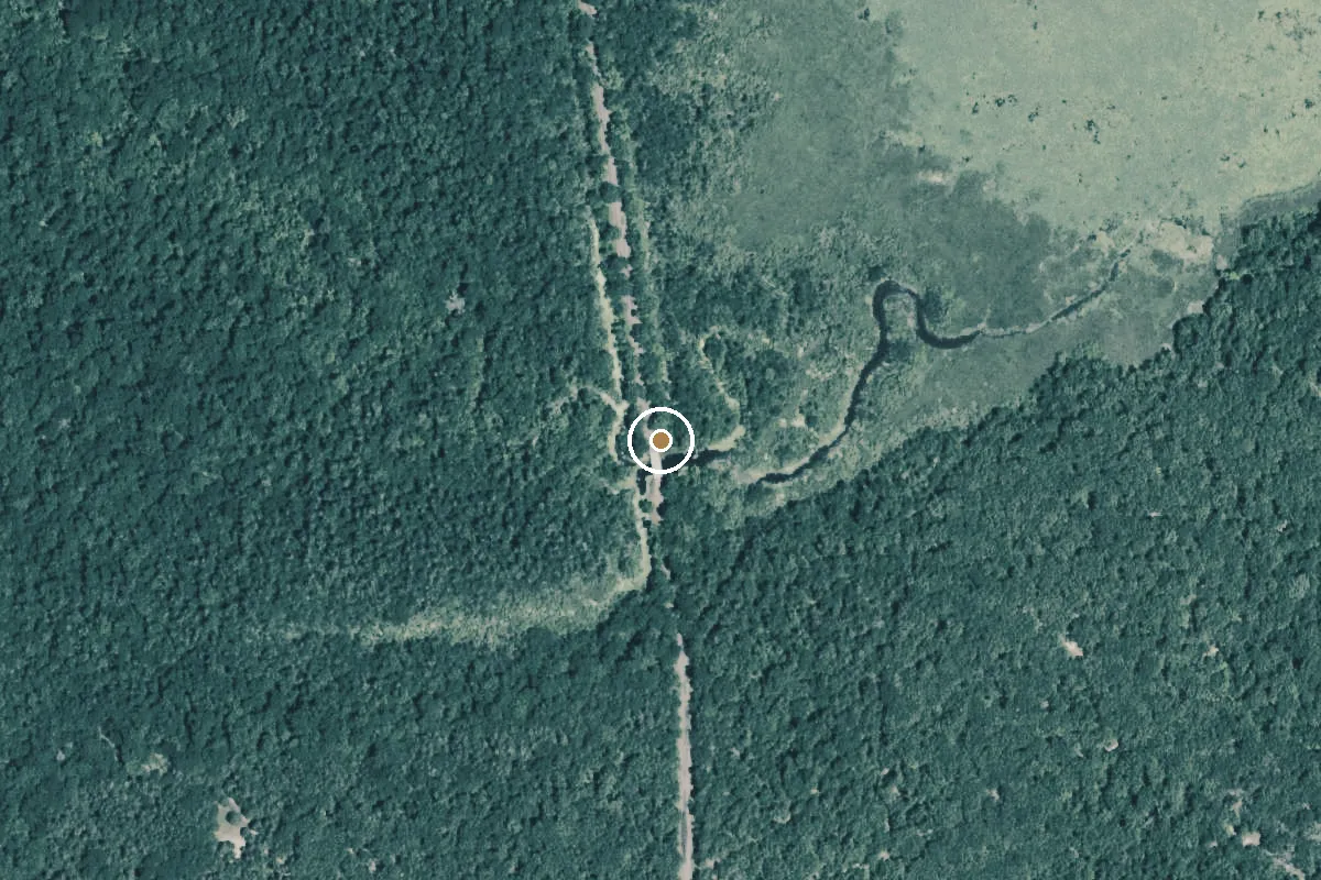 Aerial view of Little Pine Creek Boat Ramp