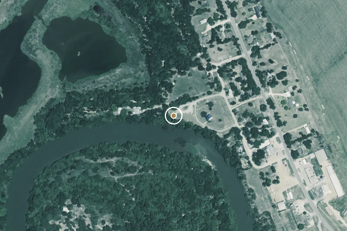 Aerial view of Little Webberville Park Boat Ramp