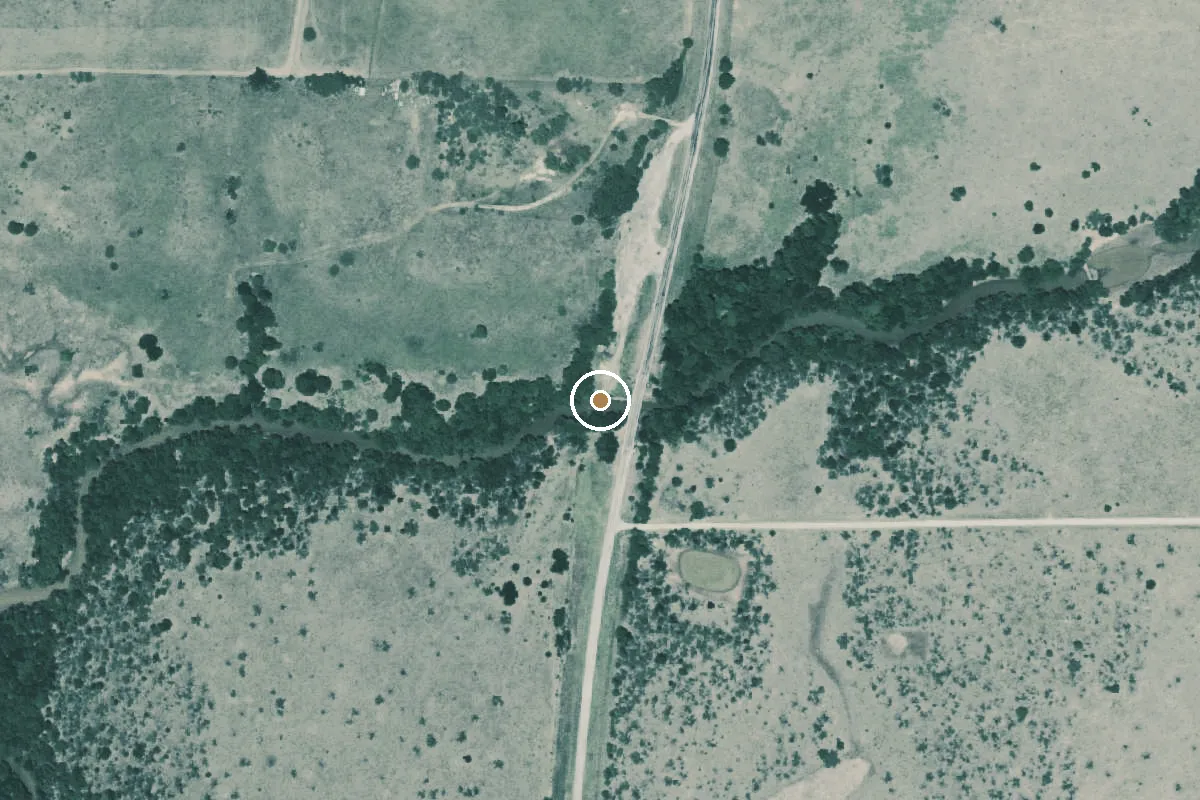 Aerial view of Little Wichita River Boat Ramp